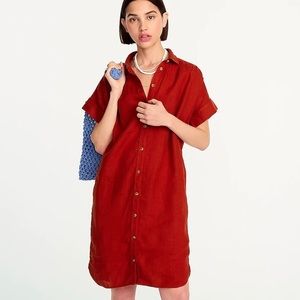 RARE! J Crew Relaxed Fit Shirtdress in Radio Red size XXS P